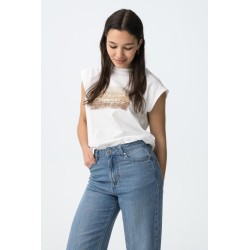 Camiseta blanca crochet TIFFOSI mujer | La Petite By Rebeca