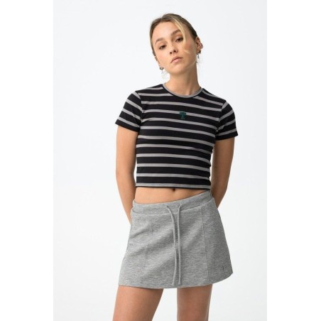 Camiseta cropped de rayas TIFFOSI para mujer