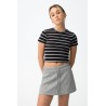 Camiseta cropped de rayas TIFFOSI para mujer