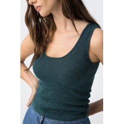 Top canalé verde TIFFOSI mujer | La Petite By Rebeca