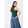 Top canalé verde TIFFOSI mujer | La Petite By Rebeca