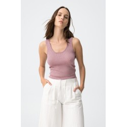 Top canalé rosa TIFFOSI mujer | La Petite By Rebeca