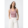Top canalé rosa TIFFOSI mujer | La Petite By Rebeca