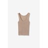 Top canalé beige TIFFOSI mujer | La Petite By Rebeca