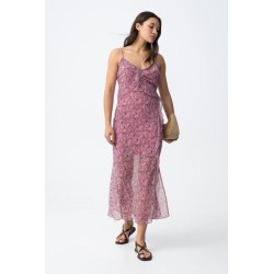 Vestido midi rosa estampado TIFFOSI para mujer