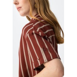 Camisa de rayas mujer TIFFOSI granate | La Petite By Rebeca