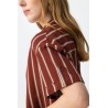 Camisa de rayas mujer TIFFOSI granate | La Petite By Rebeca