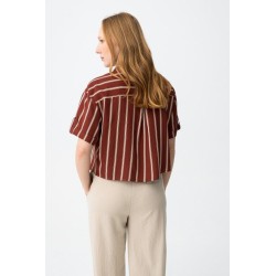 Camisa de rayas mujer TIFFOSI granate | La Petite By Rebeca