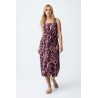 Vestido estampado granate y rosa mujer | Tiffosi