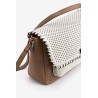 Bolso bandolera beige mujer Vilanova | Bolso blanco y camel