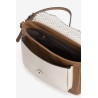 Bolso bandolera beige mujer Vilanova | Bolso blanco y camel