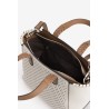 Bolso shopper blanco mujer Vilanova | Bolso blanco y camel