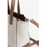 Bolso shopper blanco mujer Vilanova | Bolso blanco y camel