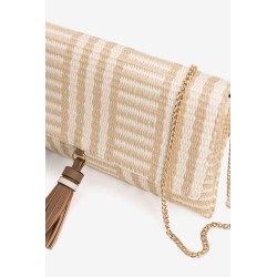 Bolso clutch rafia beige mujer Vilanova | Bolso fiesta elegante