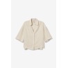 Camisa de lino beige mujer TIFFOSI | Camisa fresca verano