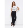 Camiseta blanca mujer TIFFOSI con estampado floral verde