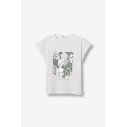Camiseta blanca mujer TIFFOSI | Camiseta estampado floral