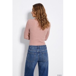 Jersey fino rosa mujer escote pico | TIFFOSI