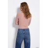 Jersey fino rosa mujer escote pico | TIFFOSI