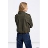 Chaqueta Efecto Ante Caqui Mujer | TIFFOSI