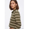 Polo de Rayas Verde Caqui Mujer | TIFFOSI