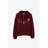 Sudadera Granate con Cremallera Mujer | TIFFOSI