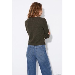 Jersey Verde Caqui con Botones Mujer | TIFFOSI