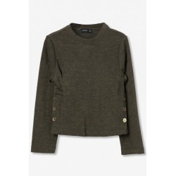 Jersey Verde Caqui con Botones Mujer | TIFFOSI