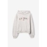 Sudadera gris con capucha mujer TIFFOSI con estampado multicolor