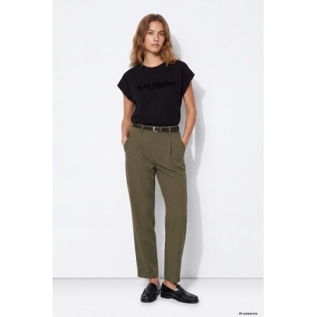 Pantalón verde caqui con cinturón mujer TIFFOSI