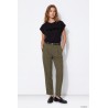 Pantalón verde caqui con cinturón mujer TIFFOSI