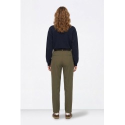 Pantalón verde caqui con cinturón mujer TIFFOSI