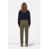 Pantalón verde caqui con cinturón mujer TIFFOSI