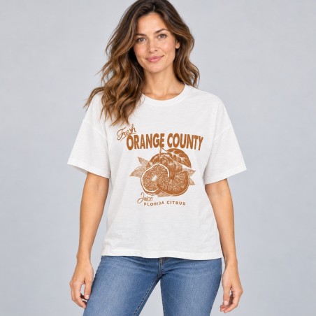 Camiseta Blanca Estampada Mujer | TIFFOSI