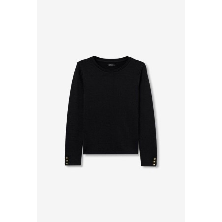 Camiseta mujer elegante Ice | Básico con botones metálicos