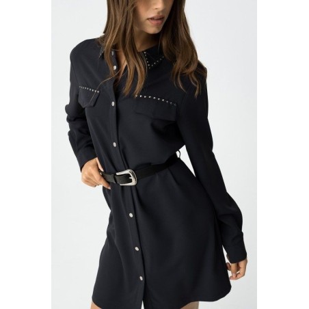 Vestido mujer Tiffosi Papaya | Vestido camisero con cinturón