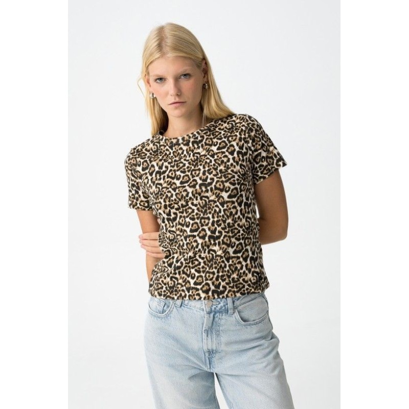 Camiseta mujer Tiffosi Ding | Estampado animal de algodón