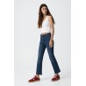 Vaqueros rectos mujer Megan | Tiro alto y bajo deshilachado