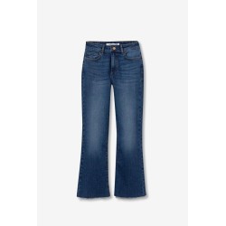 Vaqueros rectos mujer Megan | Tiro alto y bajo deshilachado