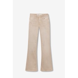 Pantalones campana beige mujer ZOE | Vaqueros flare Tiffosi