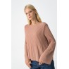 Blusa plisada elegante de mujer Liliana, manga larga y corte fluido
