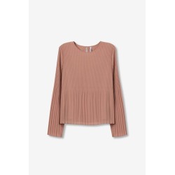 Blusa plisada elegante mujer Liliana | Manga larga y corte fluido