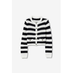 Cárdigan de rayas mujer | Elegante con botones dorados