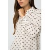 Camisa satinada de mujer con estampado de lunares - modelo Paradise de Tiffosi