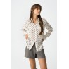 Camisa mujer satinada con lunares | Estilo elegante Paradise TIFFOSI