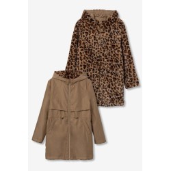 Parka reversible de mujer con capucha y pelo sintético - modelo Rocky_2 de Tiffosi