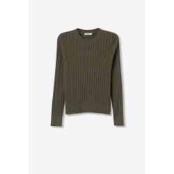 Jersey punto trenzado verde | Eione_1 TIFFOSI