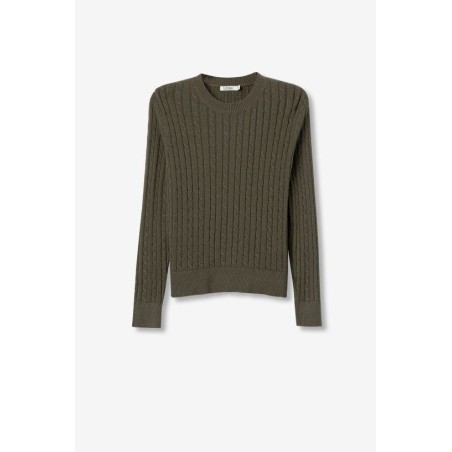 Jersey punto trenzado verde | Eione_1 TIFFOSI