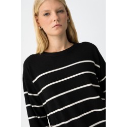 Jersey de punto a rayas con cuello redondo – modelo Margaret_2 de Tiffosi.