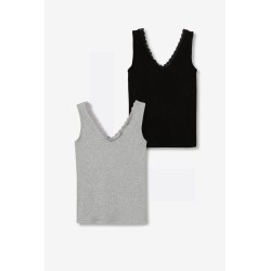 Pack de dos tops slim fit con encaje – modelo Vigo_13_P de Tiffosi.